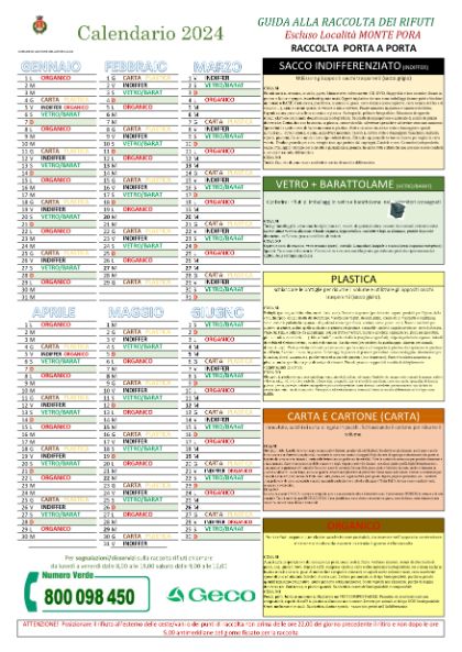 Servizio di igiene urbana ed ambientale - aggiornamento del 24.08.2024 Servizio di igiene urbana ed ambientale - aggiornamento del 24.08.2024
